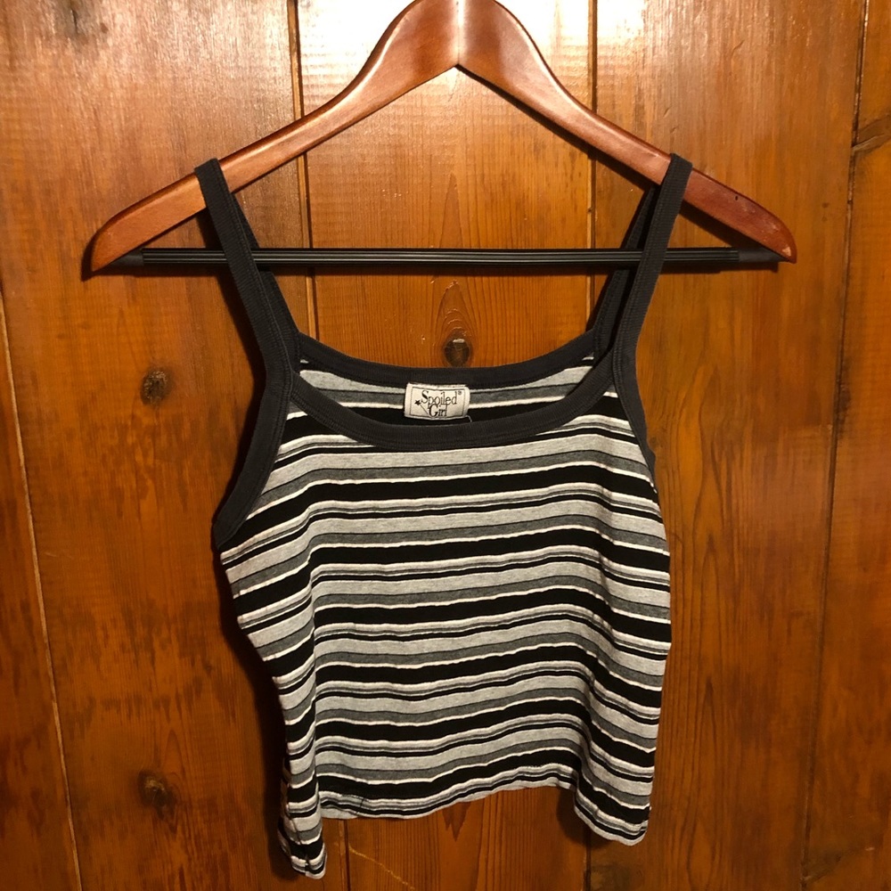 Vintage Y2K Striped Crop Top